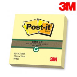 3M/포스트잇/76*76mm/노랑/654 썸네일 2