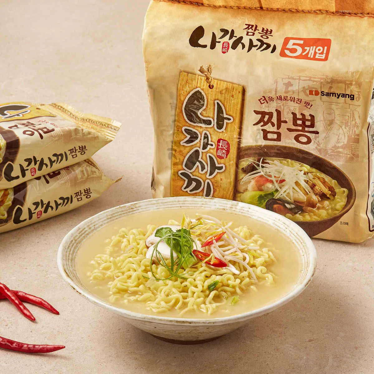 삼양식품 나가사끼꽃게짬뽕 나가사끼꽃게짬뽕 115G x 5EA 썸네일 2