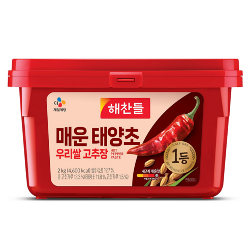 해찬들 파프리카가 들어가 덜 매운 태양초 골드 고추장 1000G x 1EA 썸네일 3