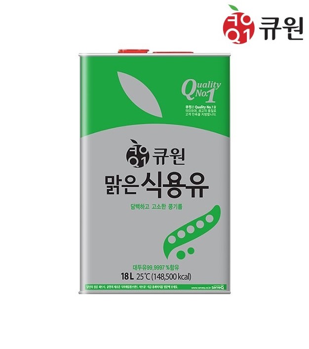 (주)삼양웰푸드 큐원 맑은식용유_18L 18000G x 1EA 썸네일 2