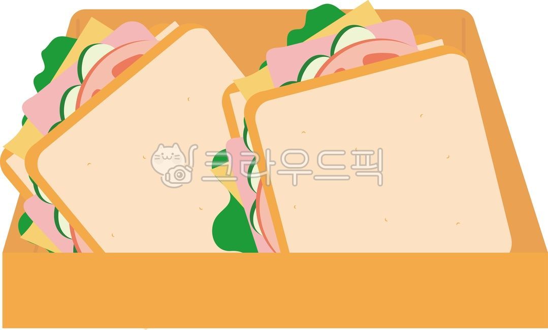 찬푸드]햄치즈야채샌드위치130g 썸네일 3