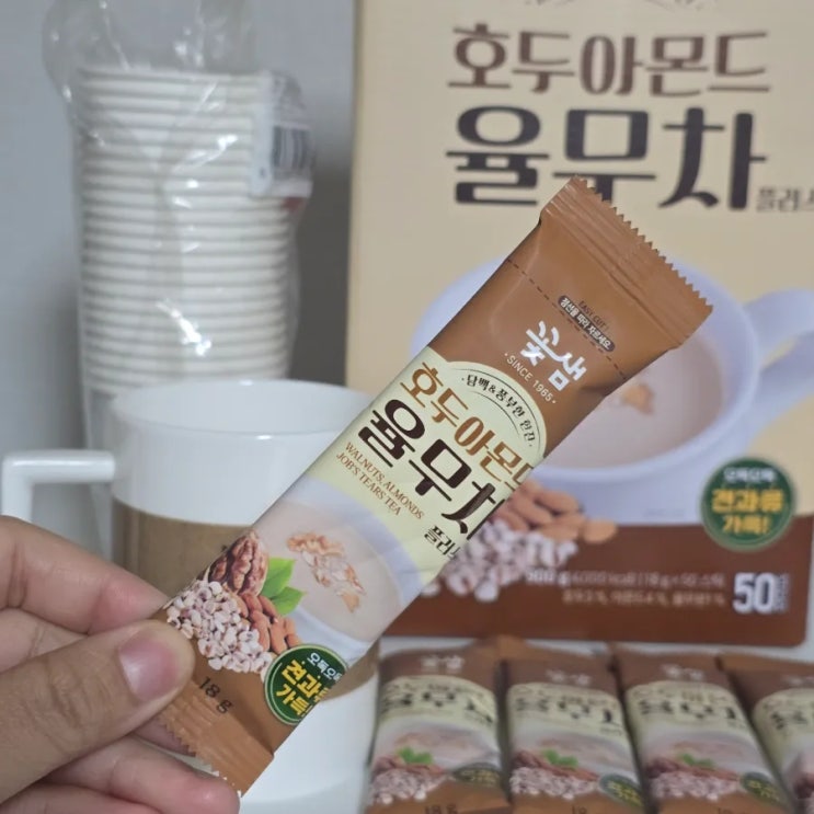 홈플러스좋은상품호두아몬드잣율무차18G*15포 썸네일 2