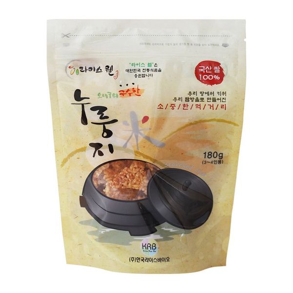(주)대한식품 유기가마솥누룽지 180G 썸네일 2
