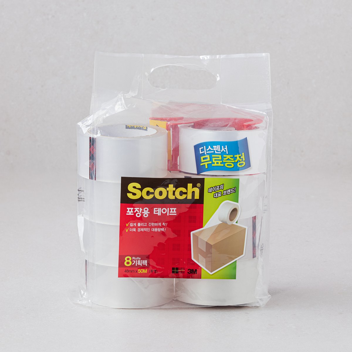 3M/포장용테이프/132R/3+1/투명 썸네일 3