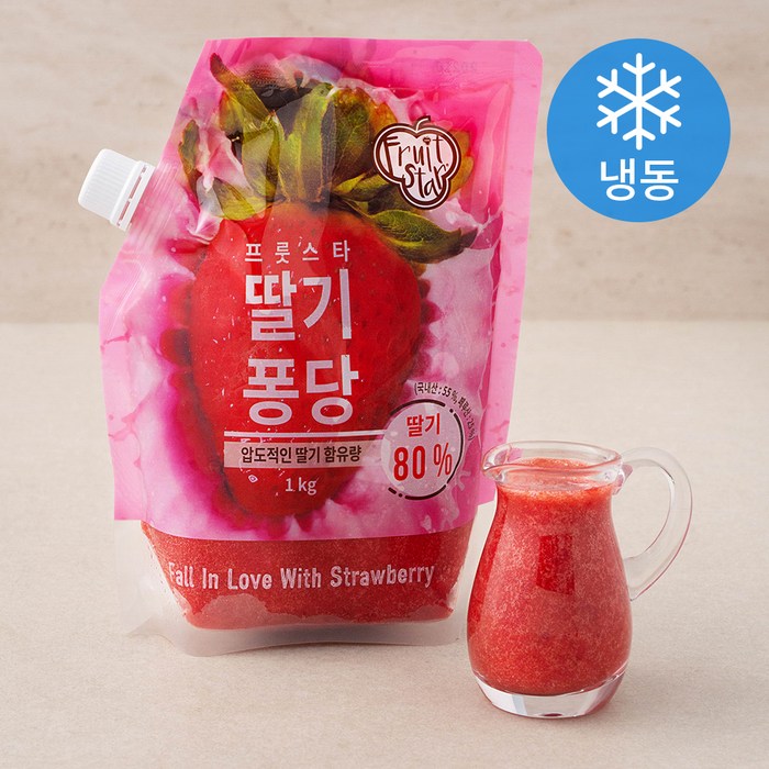 애니타임 딸기라떼 1kg*12포 썸네일 2