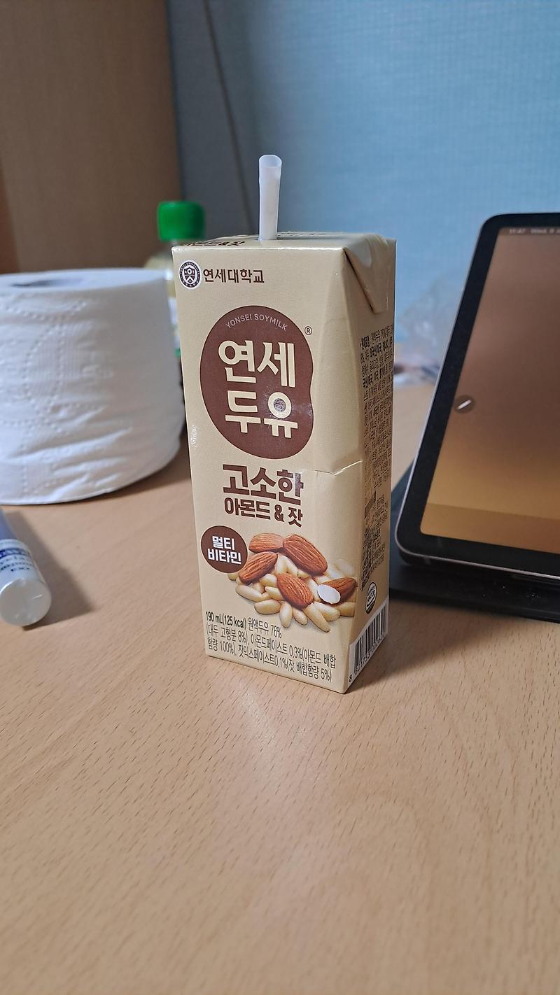 연세 고소한 아몬드&잣 두유 195ml×6 썸네일 2