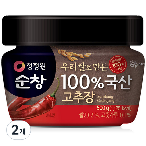 대상(주) 청정원 순창고추로 만든 100%국산고추장 500G x 1EA 썸네일 2