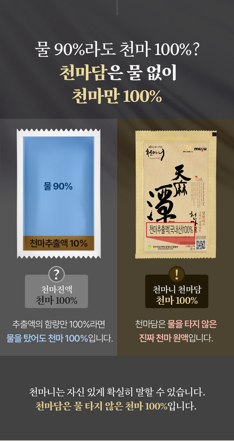 무주덕유산반딧골영농조합법인 천마니 천마100 80G x 30EA 썸네일 3