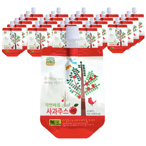 (주)웰팜 초록마을 친환경 사과주스 180ml 썸네일 2