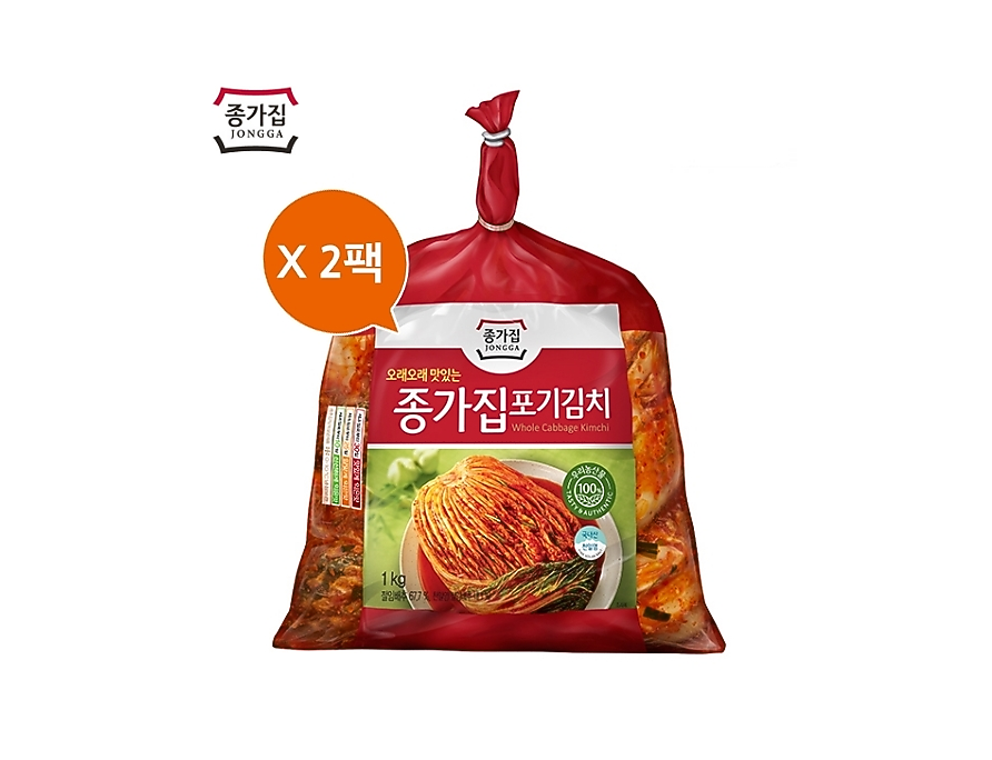 포기김치1kg 파우치 썸네일 2