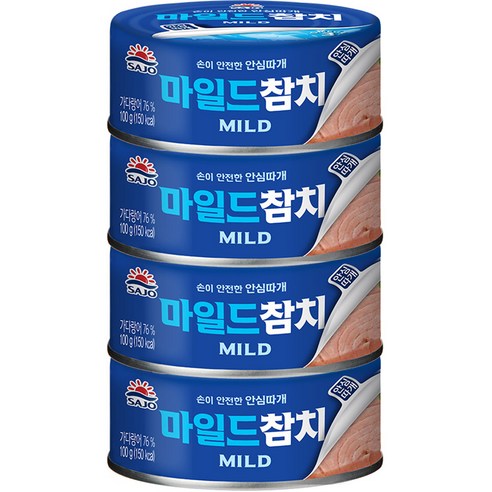 사조산업(주) 마일드참치 안심따개  100G x 3EA 썸네일 2