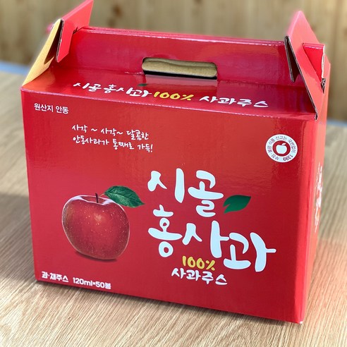 성문농장 김진배의따뜻한세상이야기 성문사과즙 1박스 120ml 50포 6000G x 1EA 썸네일 2
