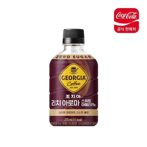 코카콜라 조지아 에메랄드 스위트아메리카노 390G x 1EA 썸네일 2