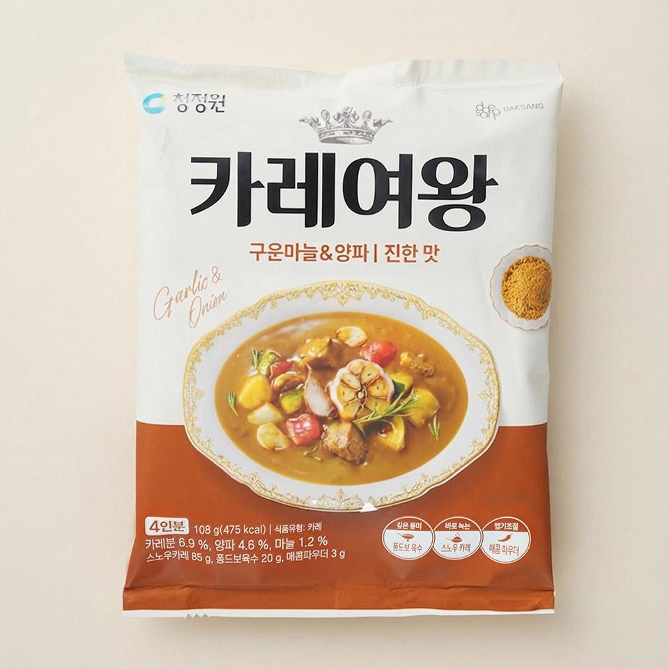 대상(주) 청정원 카레여왕 구운마늘&양파 (108gX2) 썸네일 2