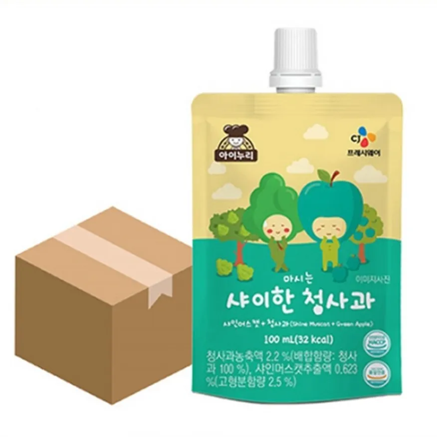 산골농산영농조합법인 햇살맑은사과즙100ml 100G x 4EA 썸네일 2