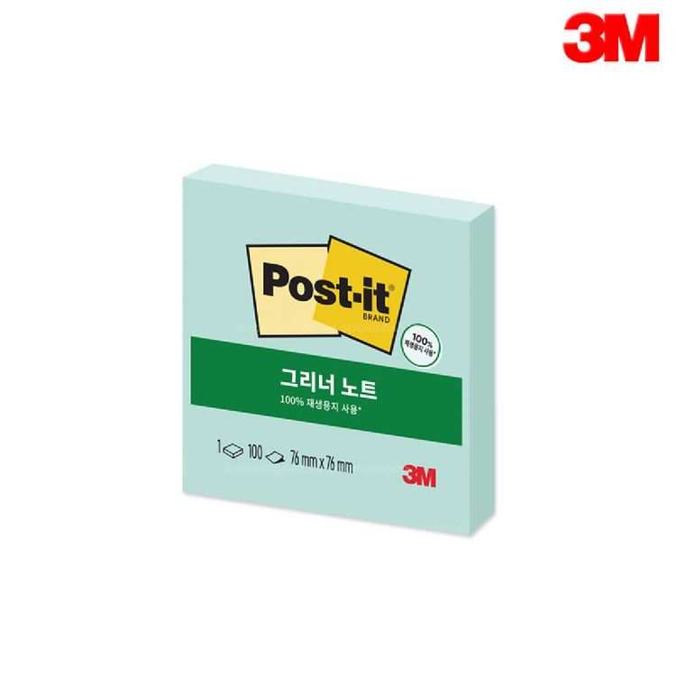 C)포스트잇노트팝업리필(애플민트)/76X76mm/100매 썸네일 2
