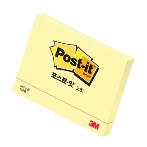 3M/포스트잇/102*76mm/노랑/657-L(라인) 썸네일 2