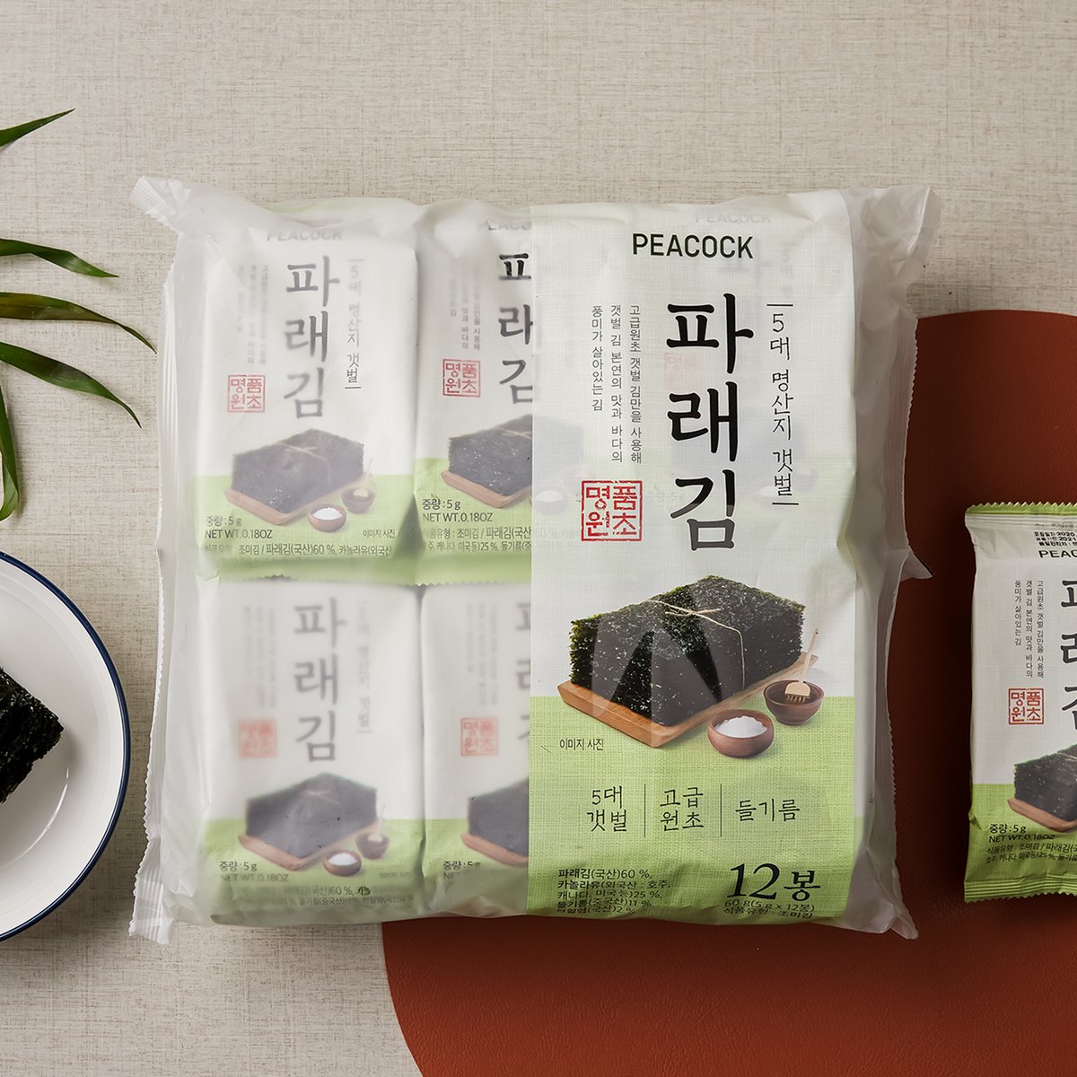 고려수산 증도 갯벌 도시락김 5g 썸네일 3