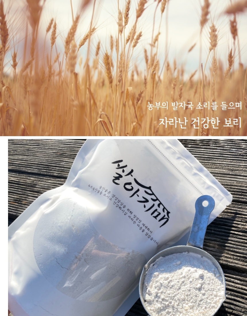 왕눈이황금 찰보리가루 500G 썸네일 3