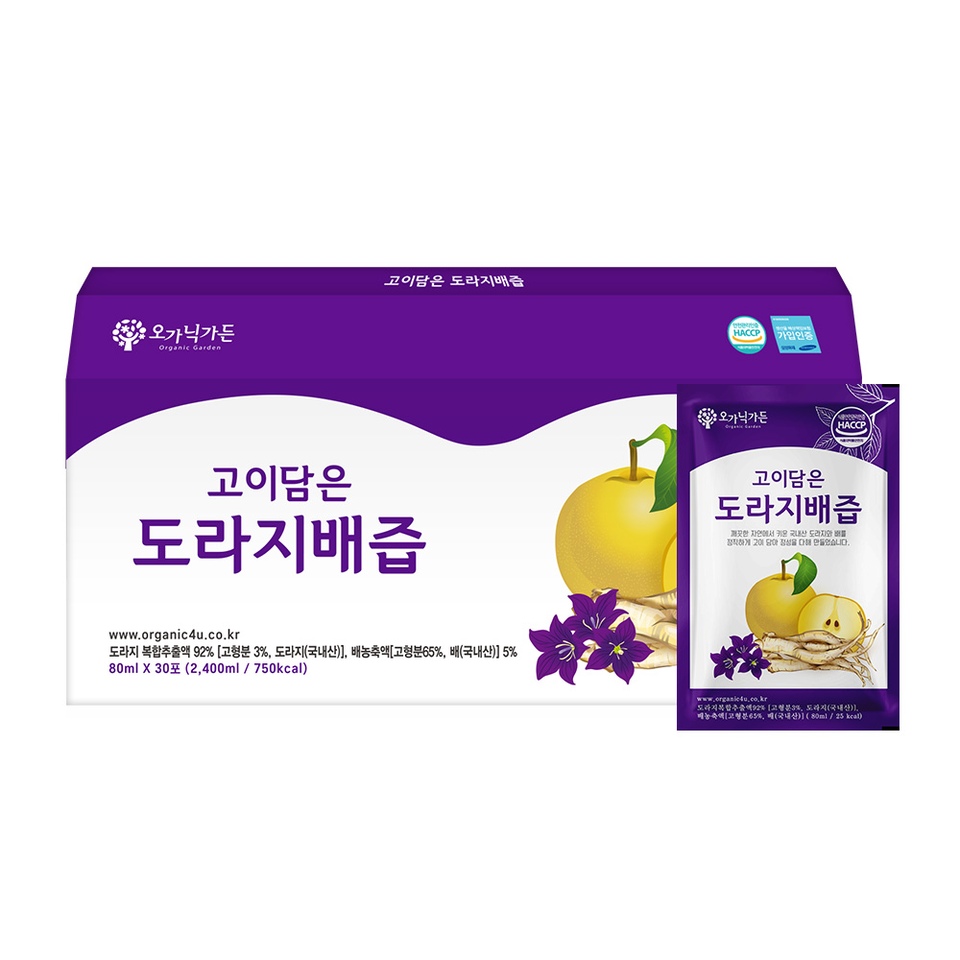 성문농장 김진배의따뜻한세상이야기 성문도라지배즙 1박스 120ml 25포 3000G x 1EA 썸네일 2