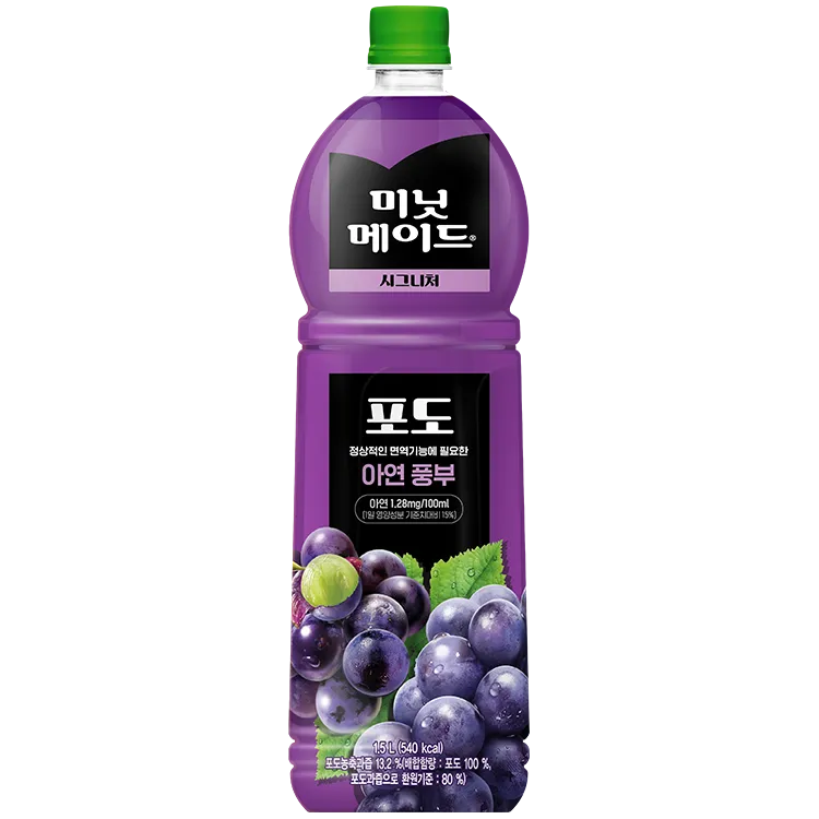 코카콜라음료주식회사 코카콜라음료 미닛메이드 프리미엄 오리지널 플러스 칼슘 포도100 1500G x 1EA 썸네일 3