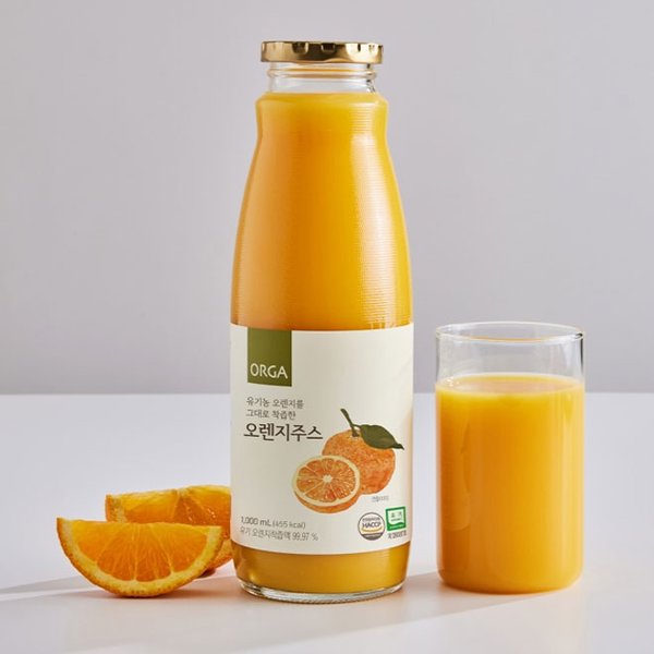 (주)웰팜 초록마을 유기농오렌지주스 1000ml 썸네일 2