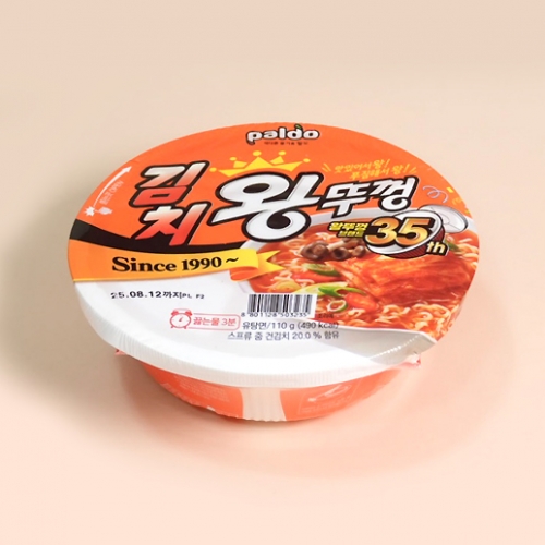 (주)팔도 왕뚜껑 왕뚜껑 철판해물볶음면(박스) 115G x 12EA 썸네일 2