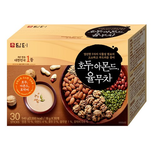 후디스 호두,아몬드,해바라기 잣 율무차 1440g (18g*80포) 썸네일 3