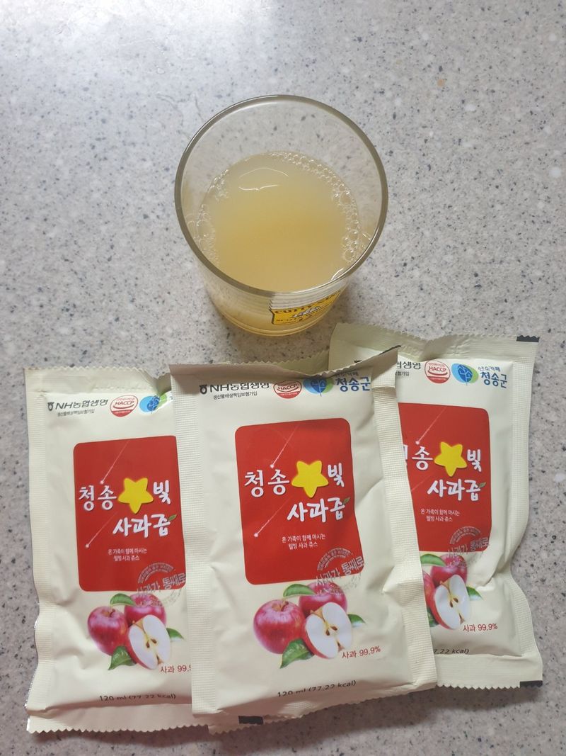성문농장 김진배의따뜻한세상이야기 성문사과즙 1박스 120ml 25포 3000G x 1EA 썸네일 3