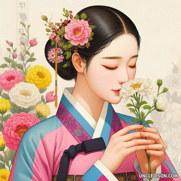 여인한복(그린) 썸네일 3