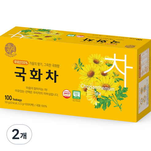 (주)국심 국화향이 그윽한 중양 국화차 카톤박스 0.5g tea bag 20개입*60 썸네일 2