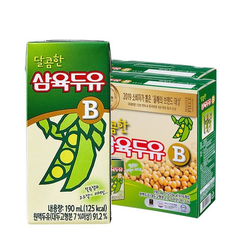 삼육식품 달콤한 삼육두유(병) 썸네일 3