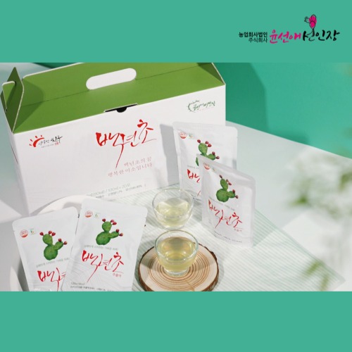 윤선애선인장.백년초줄기분말50g.스티커 썸네일 3