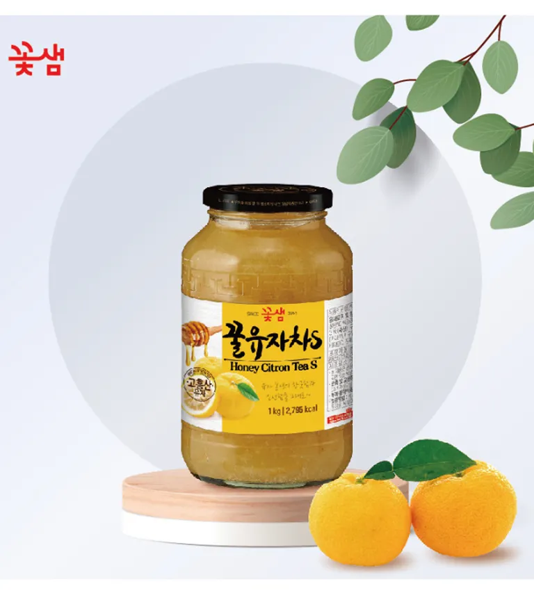 꽃샘 꿀유자차S 1KG 썸네일 2