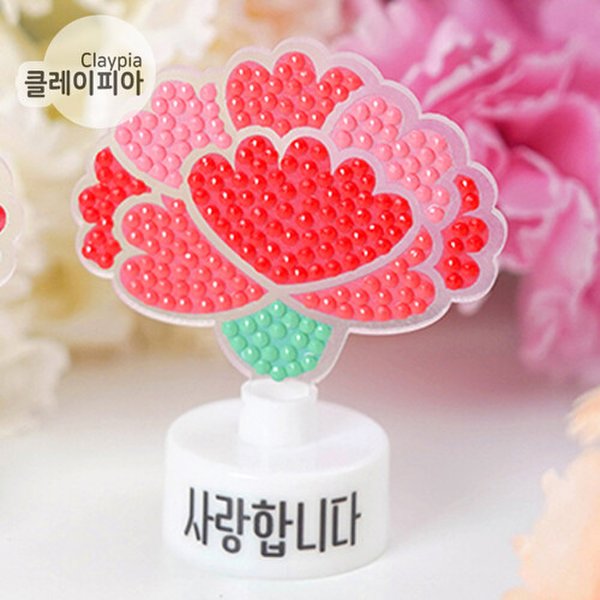 카네이션 보석십자수 브로치 썸네일 2