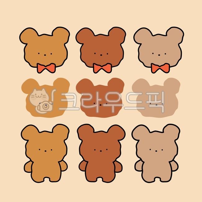 곰 스티커 썸네일 2