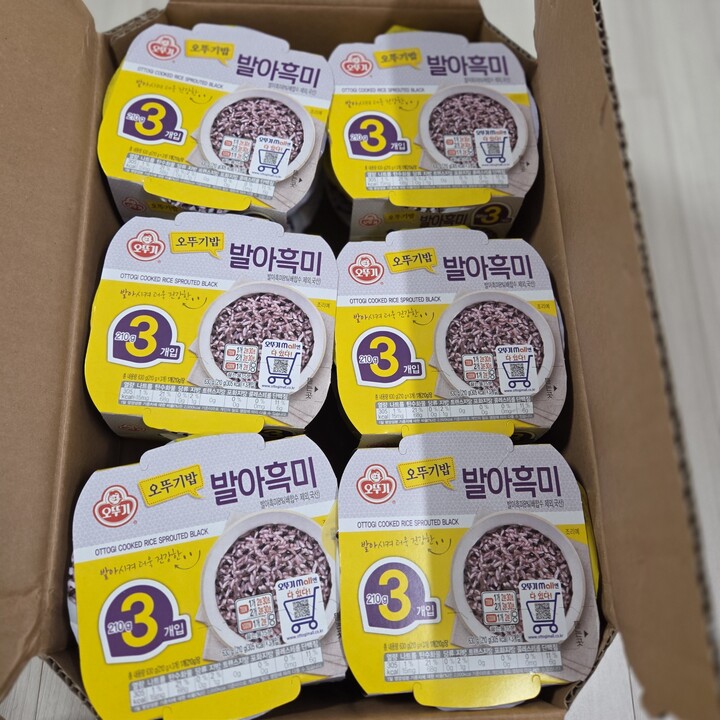오뚜기 맛있는 오뚜기밥 발아흑미 3입 210G x 3EA 썸네일 3