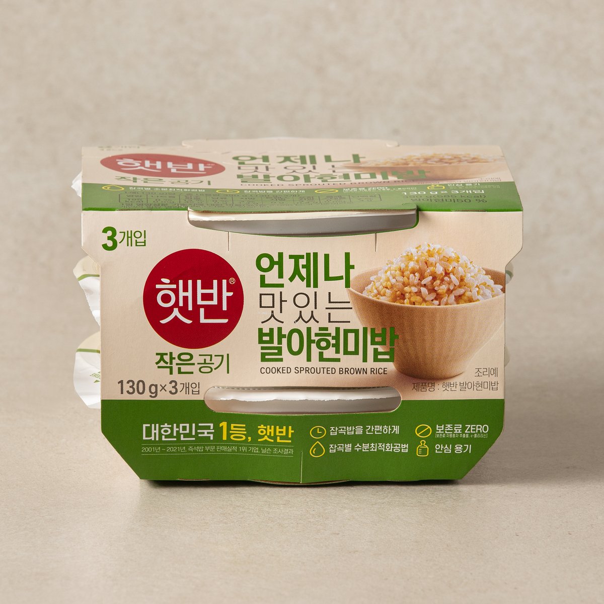 CJ제일제당 햇반 발아현미밥 작은공기 130g*3 썸네일 3