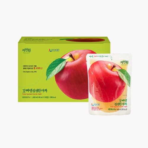 (주)웰팜 자연원 갓짜낸 신선한 사과 145ml*10EA 썸네일 3