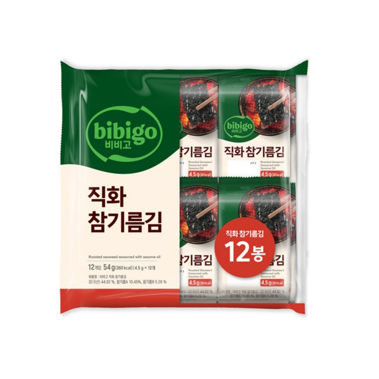 해우촌 프리미엄청파래김(4.5G*12)10매*12 - FOIL BAG 썸네일 3