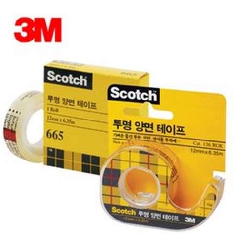 3M/양면테이프/투명/12mm*6.35m/136D 썸네일 2