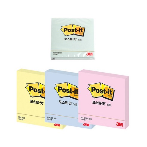 3M/포스트잇/76*76mm/고양이모양/핑크 썸네일 2