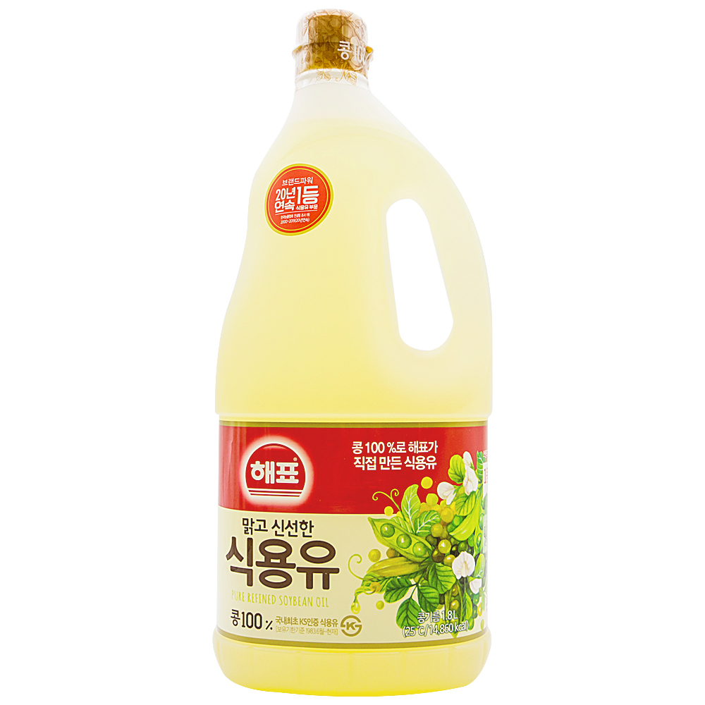 사조해표 해표식용유 해표콩기름1.8L 1800G x 1EA 썸네일 2
